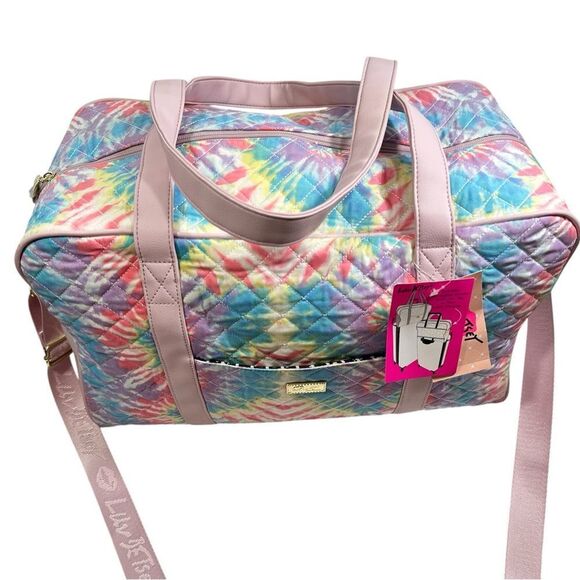 Betsey Johnson Handbags - NWT BETSEY JOHNSON QUILTED MULTI COLOR TIE DYE LARGE WEEKENDER TRAVEL BAG‎